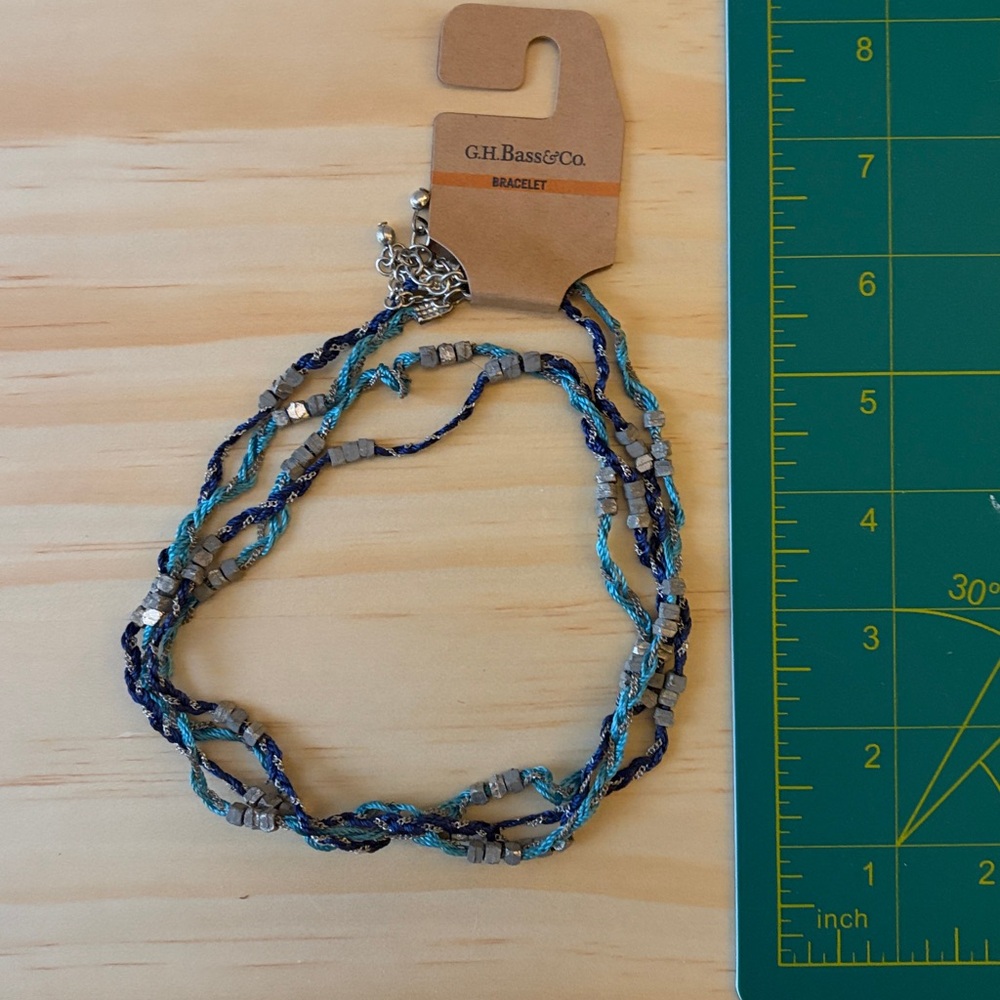 Blue and Silver Wrap Bracelet